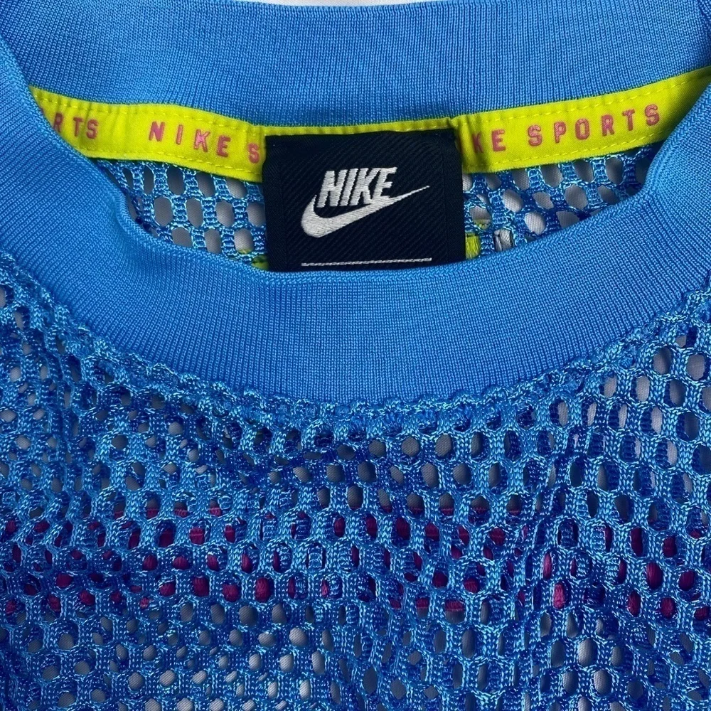 NIKE Sportswear NSP SS Mesh Top in Blue XS